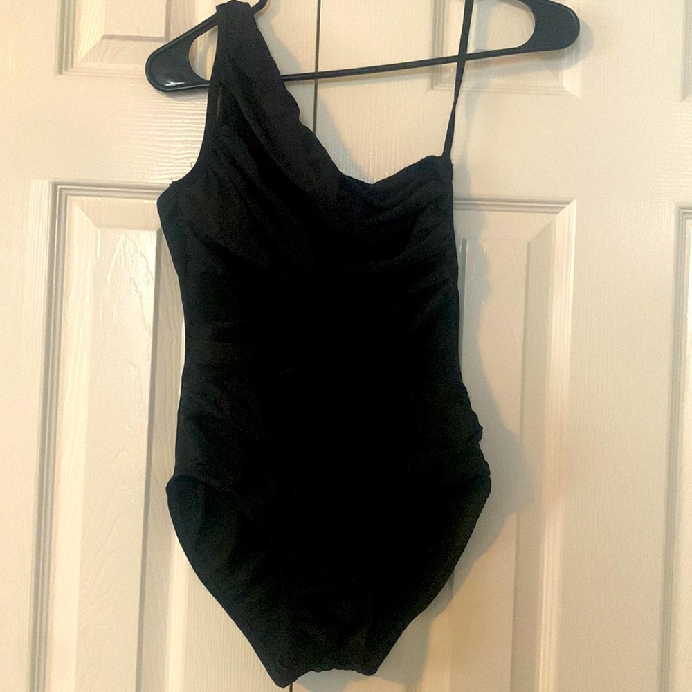 Black one shoulder Miraclesuit in size small